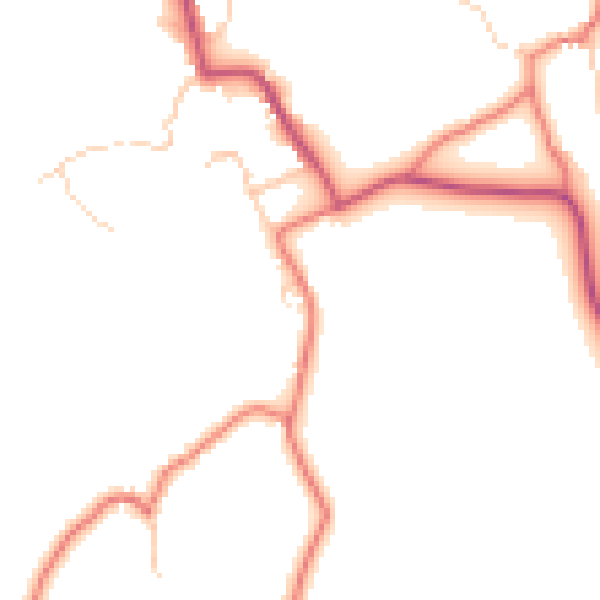 Daytime road noise heatmap for LA22 0ND