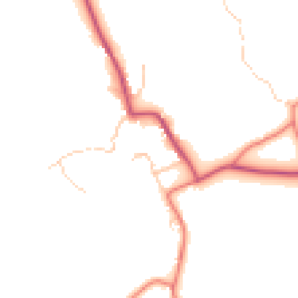 Daytime road noise heatmap for LA22 0PH