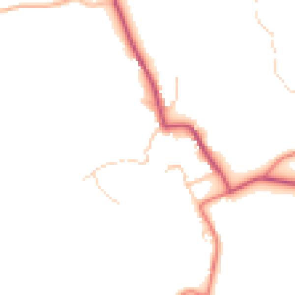 Daytime road noise heatmap for LA22 0PJ