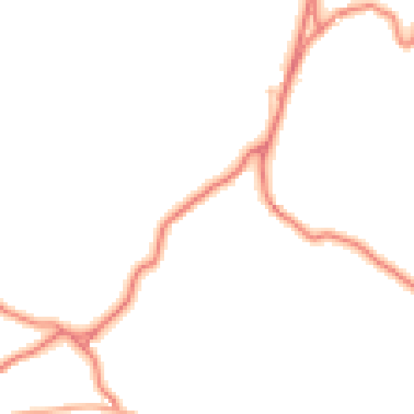 Daytime road noise heatmap for LA22 0PS