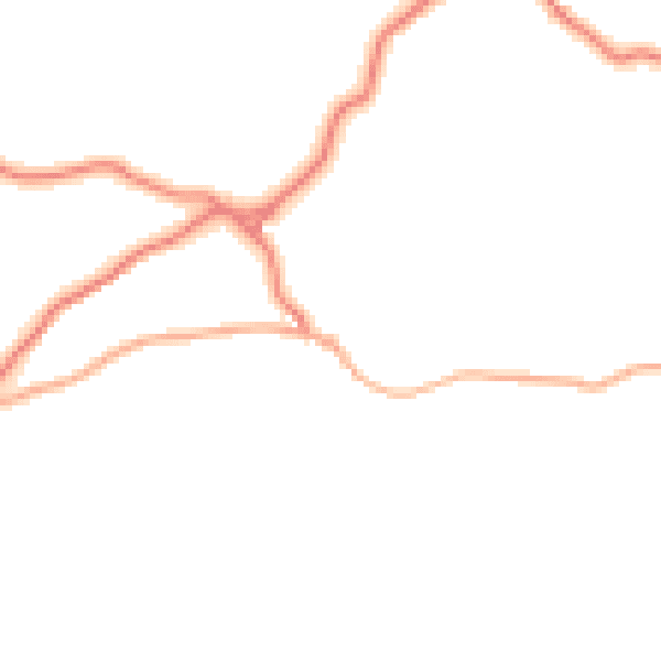 Daytime road noise heatmap for LA22 0PW