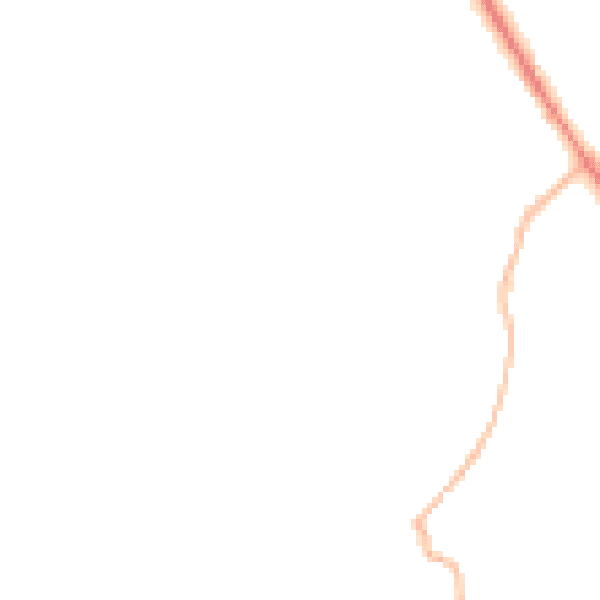 Night-time road noise heatmap for LA22 9AB