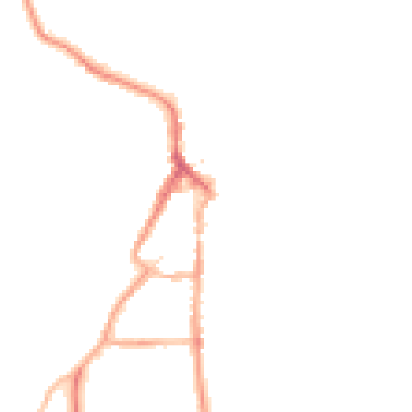Night-time road noise heatmap for LA22 9BU