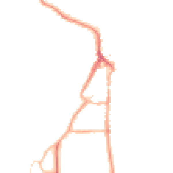 Night-time road noise heatmap for LA22 9DJ