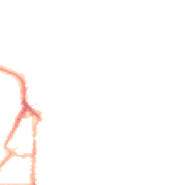 Night-time road noise heatmap for LA22 9EN