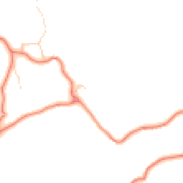Daytime road noise heatmap for LA22 9HE