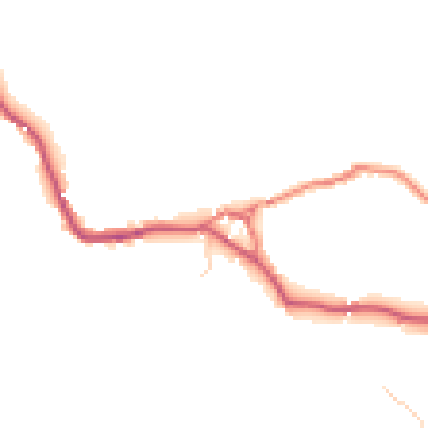 Daytime road noise heatmap for LA22 9JH