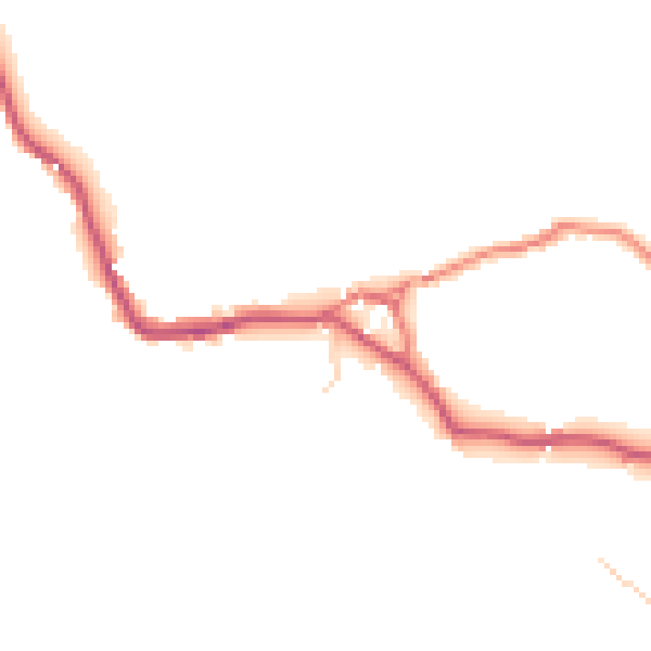 Daytime road noise heatmap for LA22 9JJ