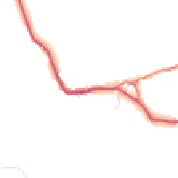 Daytime road noise heatmap for LA22 9JL