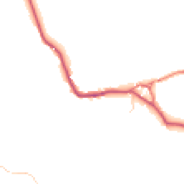 Daytime road noise heatmap for LA22 9JN