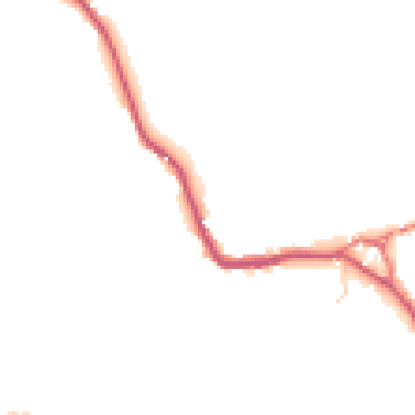 Daytime road noise heatmap for LA22 9JP