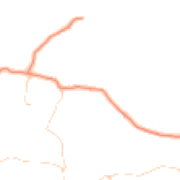 Daytime road noise heatmap for LA22 9NY