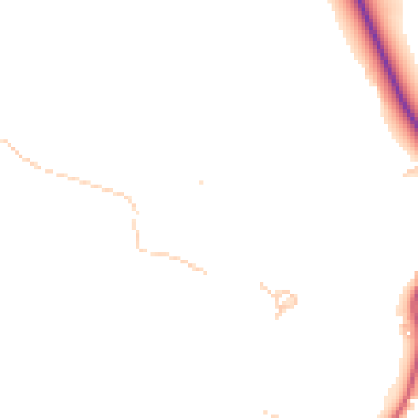 Daytime road noise heatmap for LA22 9PQ