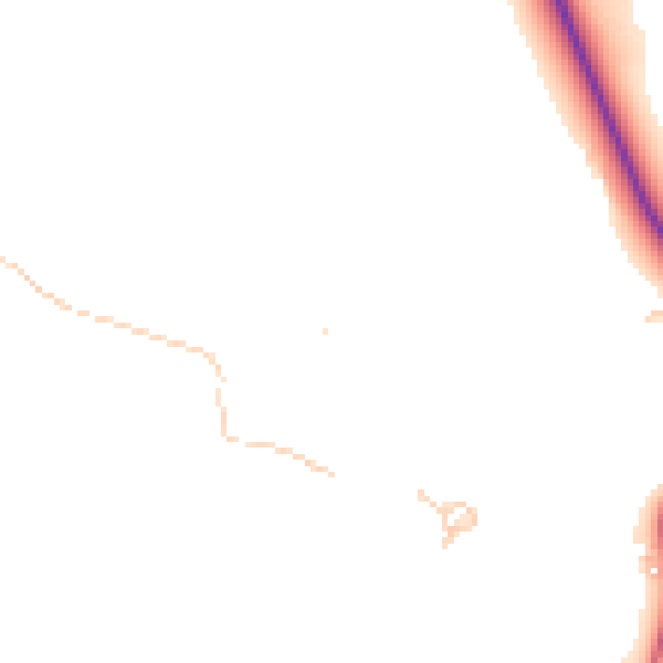 Daytime road noise heatmap for LA22 9QP