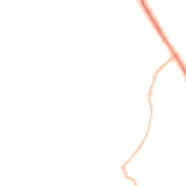 Night-time road noise heatmap for LA22 9QQ