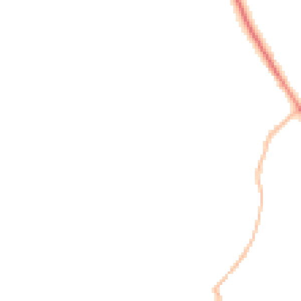 Night-time road noise heatmap for LA22 9QT