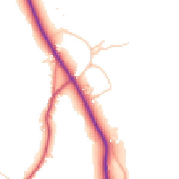Daytime road noise heatmap for LA22 9RD