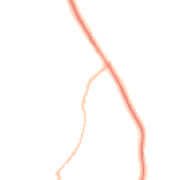 Night-time road noise heatmap for LA22 9RH