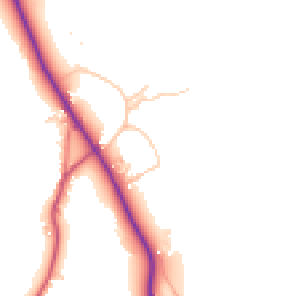 Daytime road noise heatmap for LA22 9RL