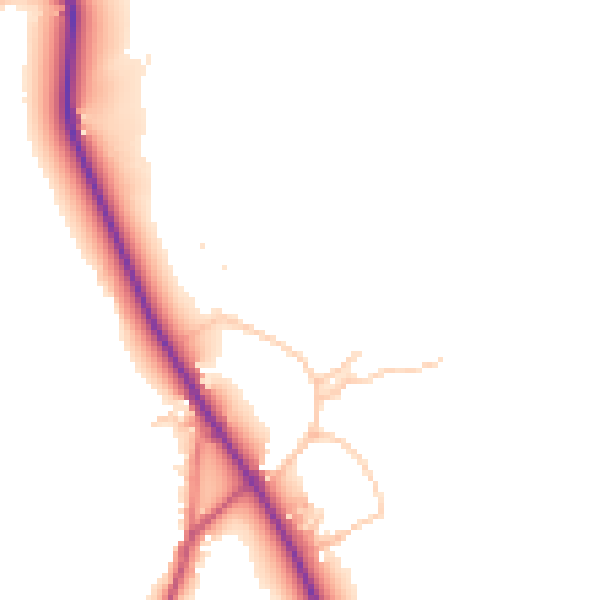 Daytime road noise heatmap for LA22 9RX