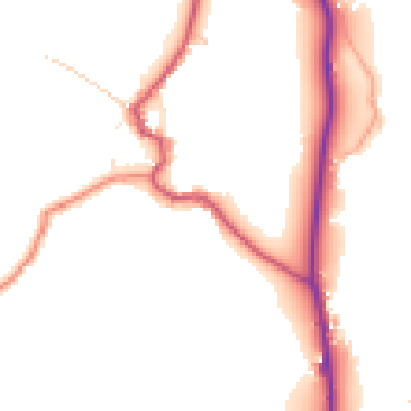 Daytime road noise heatmap for LA22 9SJ