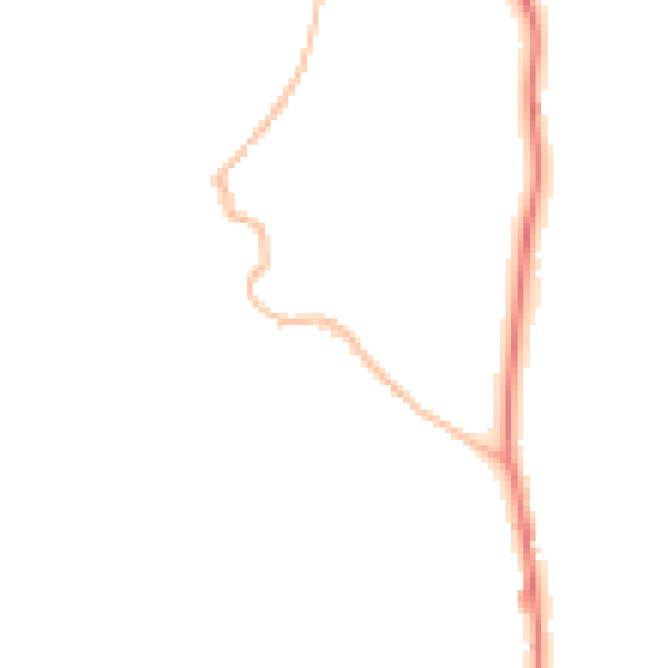 Night-time road noise heatmap for LA22 9SJ