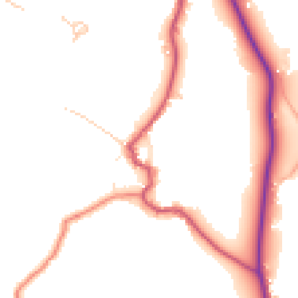 Daytime road noise heatmap for LA22 9SZ