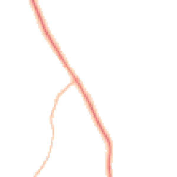 Night-time road noise heatmap for LA22 9TF