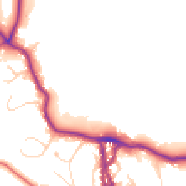 Daytime road noise heatmap for LA23 1AP