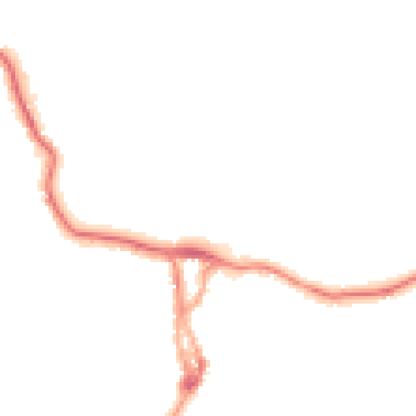 Night-time road noise heatmap for LA23 1AW