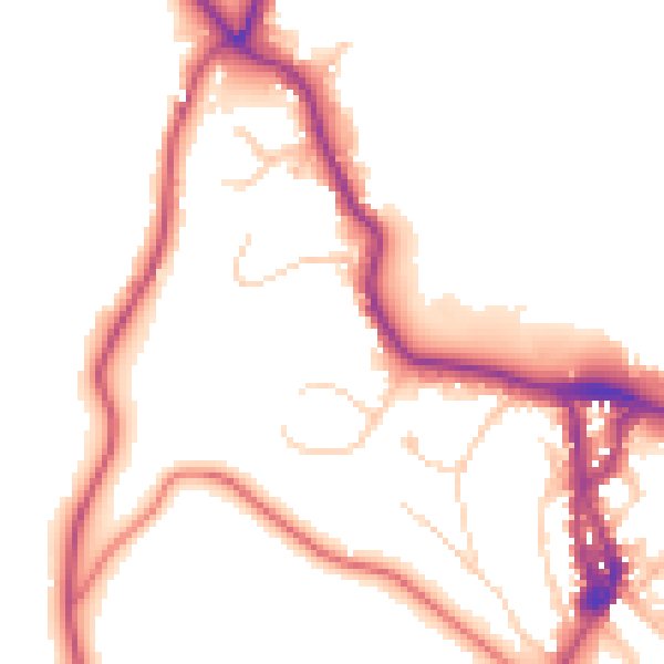 Daytime road noise heatmap for LA23 1AX