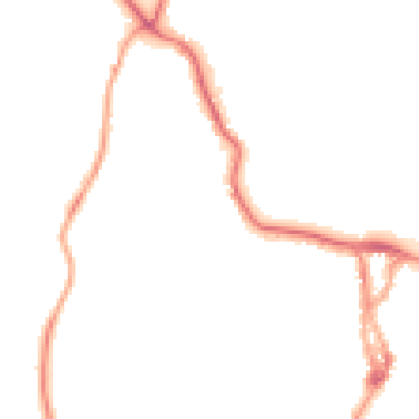 Night-time road noise heatmap for LA23 1AX