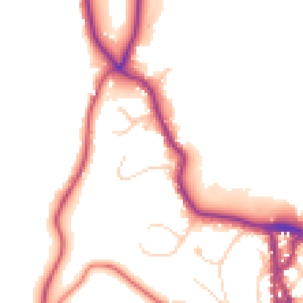 Daytime road noise heatmap for LA23 1BE