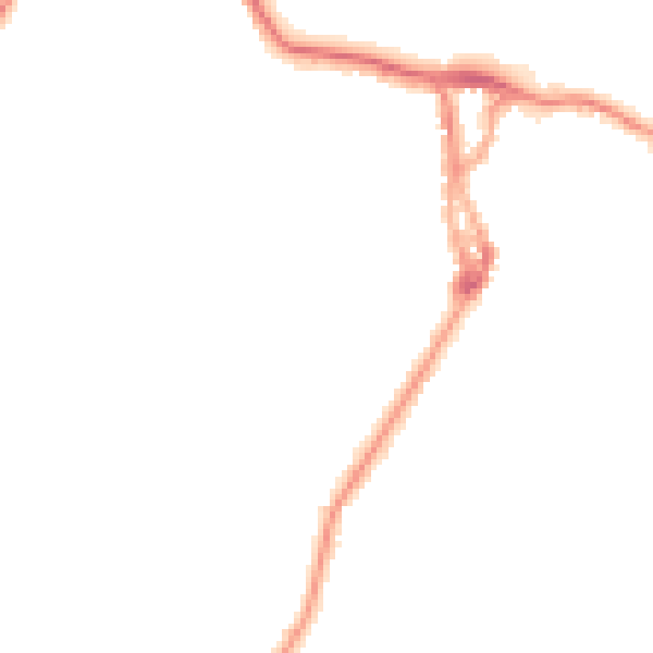 Night-time road noise heatmap for LA23 1DF