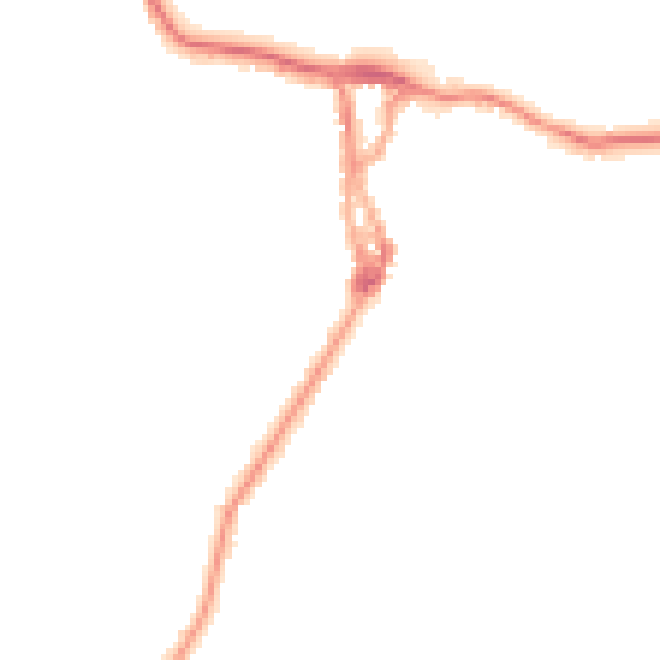 Night-time road noise heatmap for LA23 1DP