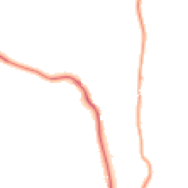 Night-time road noise heatmap for LA23 1HN