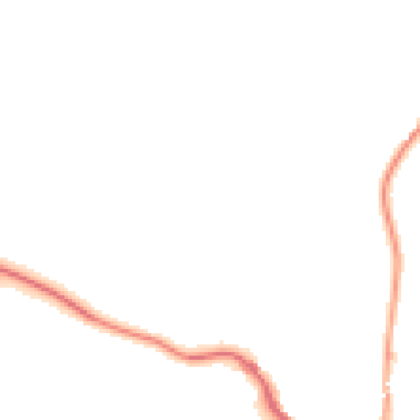 Night-time road noise heatmap for LA23 1HT