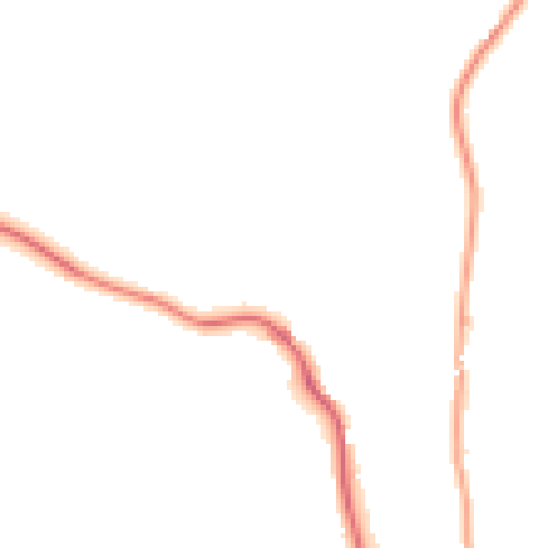 Night-time road noise heatmap for LA23 1HU
