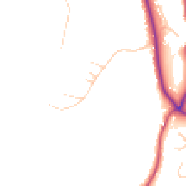 Daytime road noise heatmap for LA23 1JA