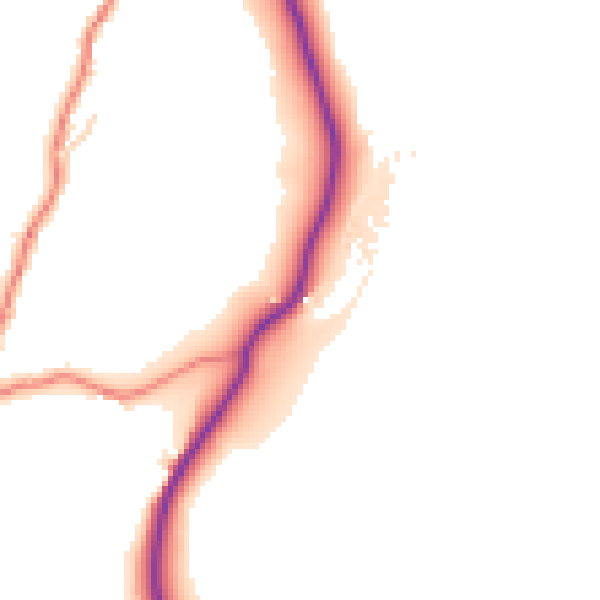 Daytime road noise heatmap for LA23 1PB