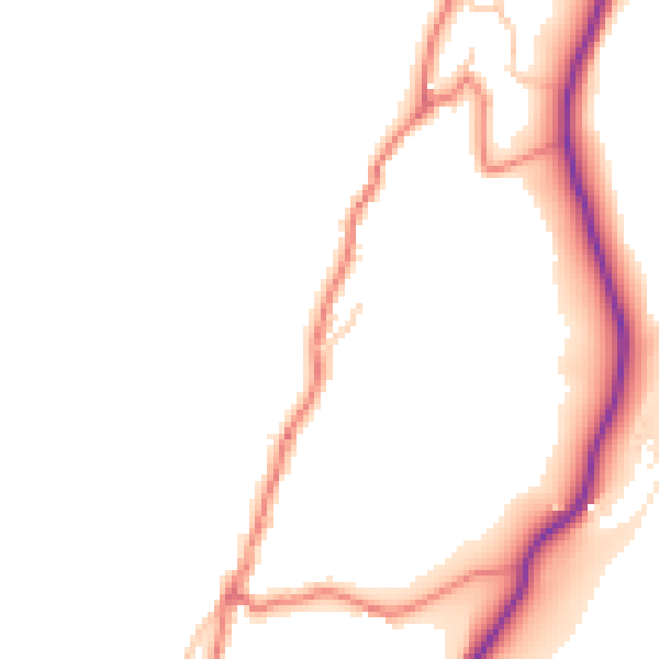 Daytime road noise heatmap for LA23 1PH