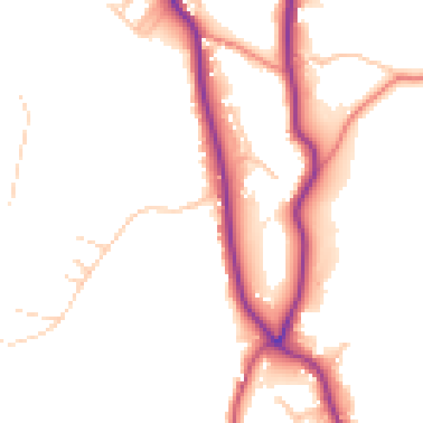 Daytime road noise heatmap for LA23 1QE