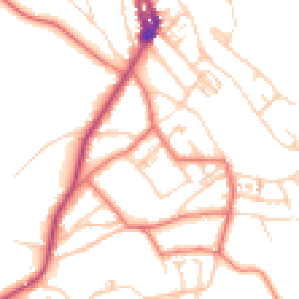 Daytime road noise heatmap for LA23 2PR