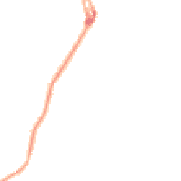 Night-time road noise heatmap for LA23 2PR