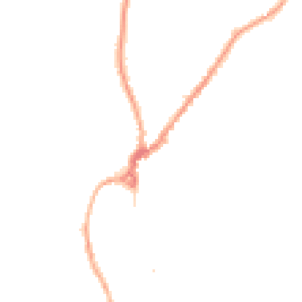 Night-time road noise heatmap for LA23 3BX