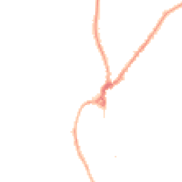 Night-time road noise heatmap for LA23 3DG