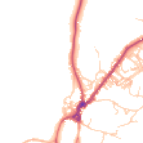 Daytime road noise heatmap for LA23 3DN