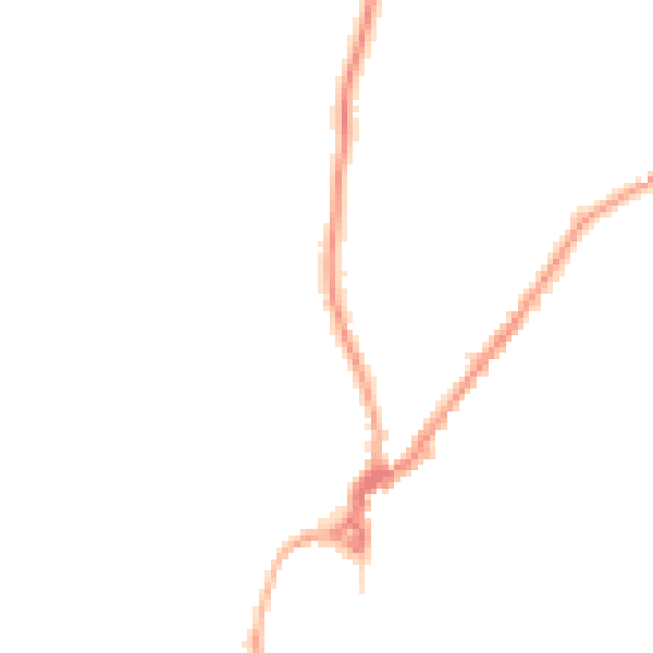 Night-time road noise heatmap for LA23 3DN