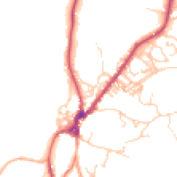 Daytime road noise heatmap for LA23 3DP