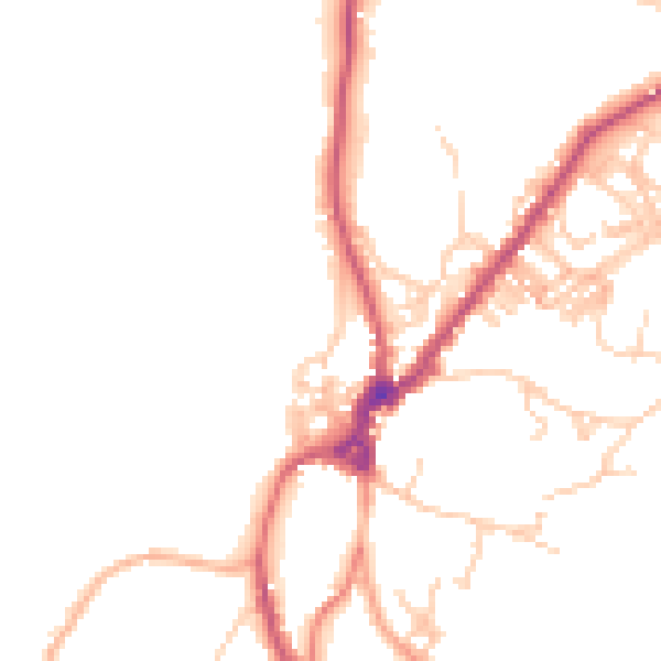 Daytime road noise heatmap for LA23 3DX